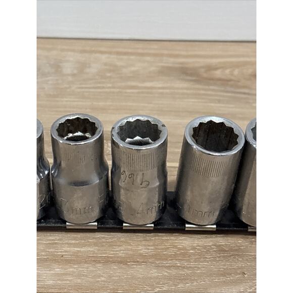 Craftsman Sockets Set Of 10 / Metric / 1/2” Drive With Organizer Made In USA - Picture 4 of 13